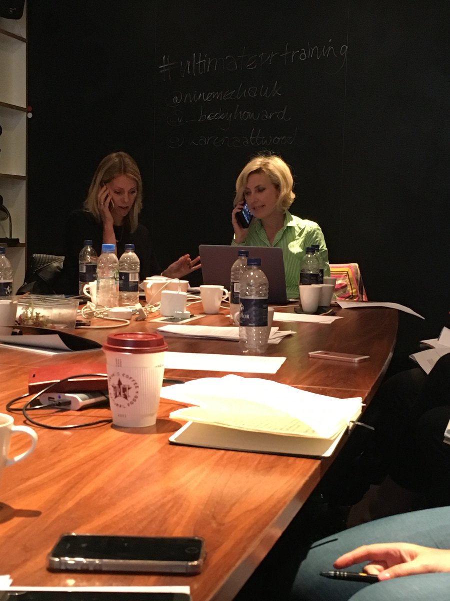 ninemediauk's tweet photo. Here are @KarenAAttwood and @_beckyhoward role-playing how not to pitch to journalists! Join their next #UltimatePrTraining course here: https://t.co/X75lQuDGlw #MondayMotivation https://t.co/uqSBmVS1DK