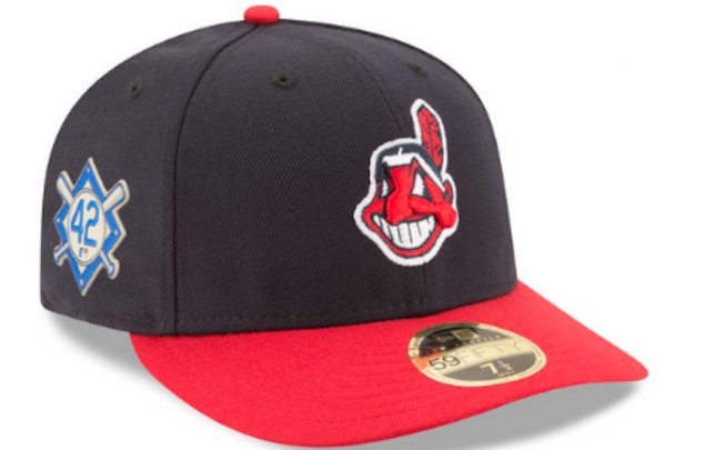 Deadspin's tweet photo. In celebration of Jackie Robinson Day, MLB presents racist commemorative cap: https://t.co/a3qP8fe53L https://t.co/qxlSoh0bH3