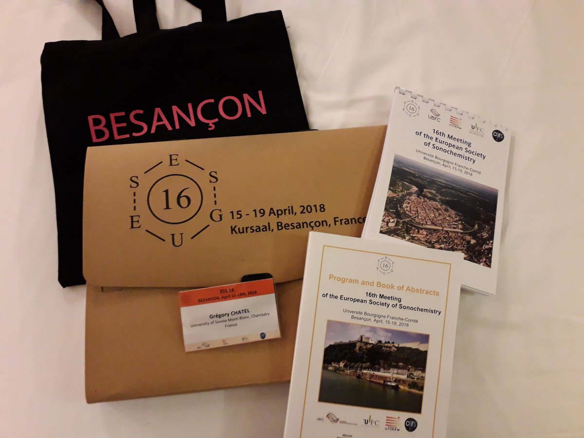 gregory_chatel's tweet photo. I will present our research works in few minutes at #ESS16 Conference on #sonochemistry at Besançon. @Univ_Savoie https://t.co/5Q3mWZsEyM