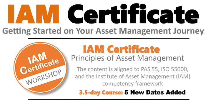 go2learnHQ's tweet photo. 5 new dates added for the 3.5-day IAM Cerfiticate workshop.  Start your asset management journey by building your foundational skills. https://t.co/JypQo7oOcO
#AssetManagement #ISO55000 @go2learnHQ has partnered with @twplacademy to deliver the IAM Certificate Workshop https://t.co/zRERcqcyc0