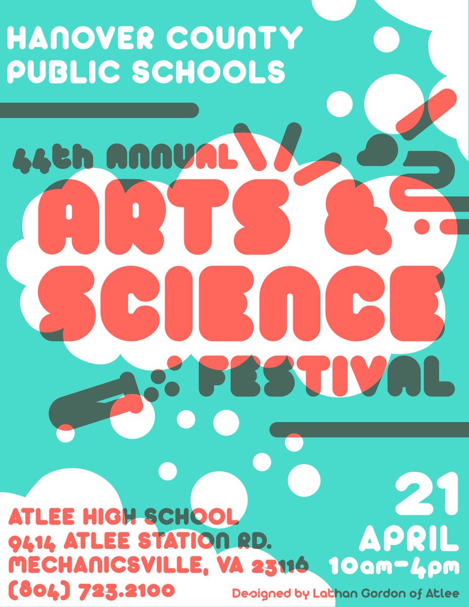 HanoverSchools's tweet photo. UPCOMING EVENT! The 44th annual Festival of the Arts &amp; Sciences is this Saturday, April 21st at @ATLRaiderNation. Come see over 3,000 works of student art, as well as performances from our orchestras, bands, theater groups, and choruses. https://t.co/WnsA0RQaWn