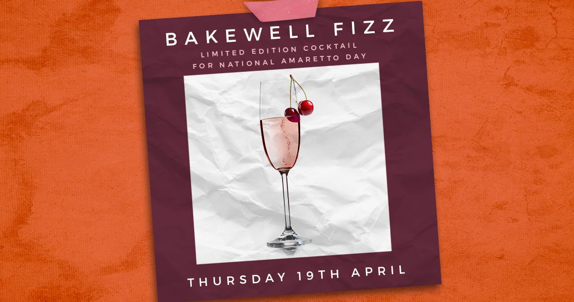 ⭐️ LIMITED EDITION ⭐️

In light of #NationalAmarettoDay on Thursday 19th April, we'll be selling the #BakewellFizz Cocktail for just £7.95 all night long! 🥧🍸

DEEEEEEELISH! 

#BakewellTart #Amaretto #Prosecco #Fizz #Thursdaynight #Cherry #Limited