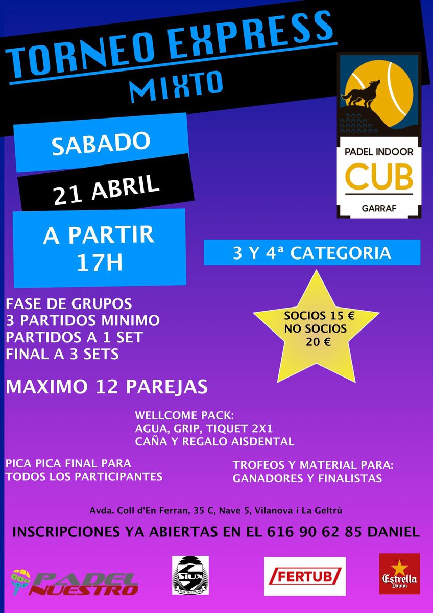 CUBGarraf's tweet photo. Este sábado a la tarde-noche tienes una nueva cita. Inscripciones ya abiertas!! Animaros!! https://t.co/p6sXfProct