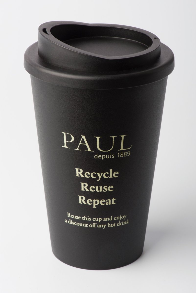 RocheCom's tweet photo. @PAUL_BAKERY has now doubled its re-usable cup benefit from 25p to 50p! #coffeewithaconscience #coffeelover #savetheplanet #sustainability #recycle #reuse #repeat https://t.co/JJHRV8QGJT