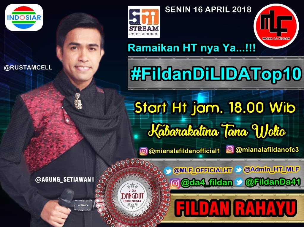 Bismillah Assalamualaikum...
Ayoo MLF Kita seru" an Ramaikan Ht malam ini yaa.. Sambil Nonton <a href="/FildanDa41/">Fildan Da4</a> jadi SD LIDA..
Semangat Pejuang Tweeter...🙏🙏💪💪
Syukur" Kalo TT...
Salkomsel MLF