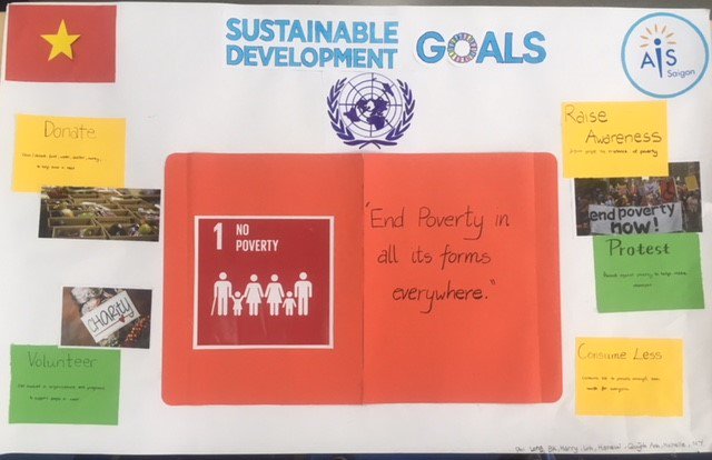 elsker72's tweet photo. Sustainable Development Goals #SDGs #Humanities Year 9 Students became educated and then did the educating with these fantastic campaign posters #AISSaigon #UnitedNations #ClimateAction #NoPoverty https://t.co/lvW6nGTsPc