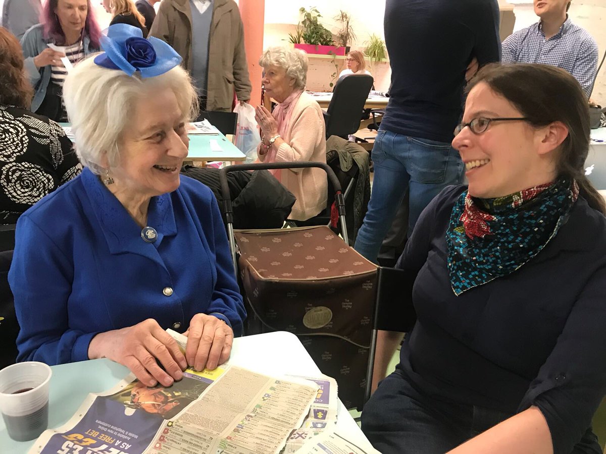 NorthLDNCares's tweet photo. “Would you like a seat next to me?” asked older neighbour Elizabeth-Anne this Saturday after Sarah mentioned it was her first social club. What a lovely welcome. 💙 https://t.co/TrVcSuE2cV
