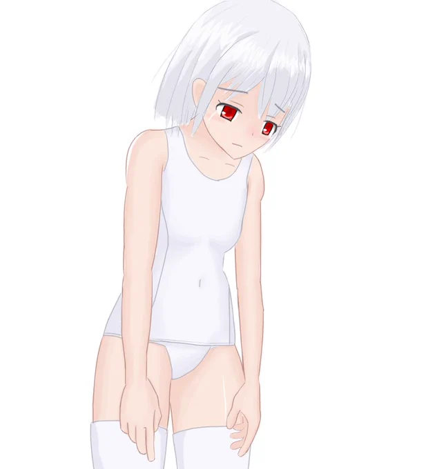 絵67号「白スクさん」しょんぼり 