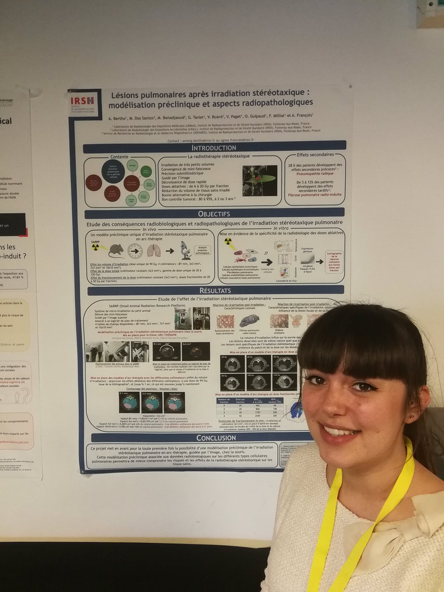 Session poster: A. Bertho présente la modélisation pré-clinique de l'irradiation stéréotaxique. <a href="/radioprotection/">IRSN Radioprotection ➡️ @ASNR_Fr 📌</a> <a href="/IRSNFrance/">IRSN France ➡️ @ASNR_Fr 📌</a>  #SFRPJeunes