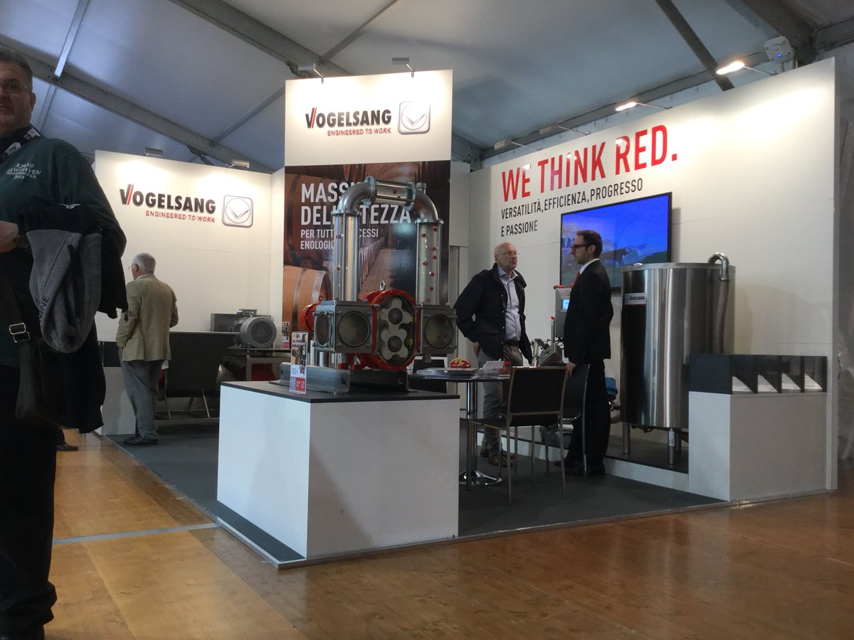 VogelsangSrl's tweet photo. Anche oggi gli esperti di @VogelsangSrl per le tecnologie di pompaggio di #uve #mosti e #vini vi aspettano in fiera a #Enolitech @VinitalyTasting al Pad. F - Stand M5. #vino #enologia #vinitaly2018 @pressVRfiere #cantina https://t.co/MBN5Zx8M5e