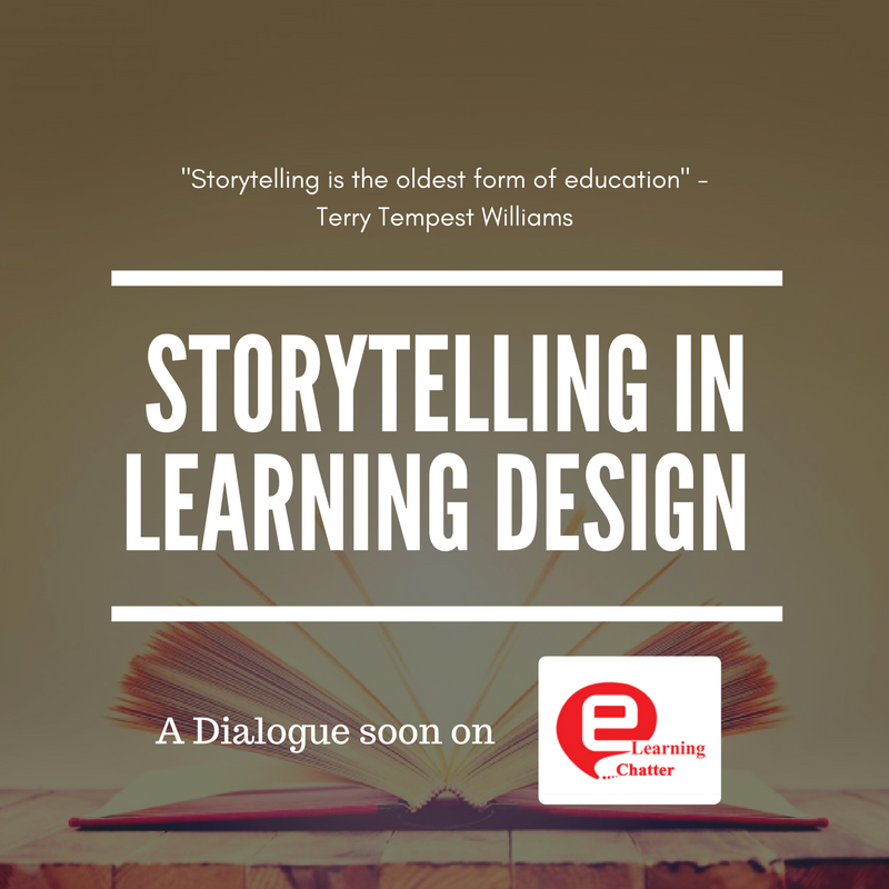 eLearningChat's tweet photo. We're coming up with a dialogue on @elearningchat to introduce to you the significance of storytelling and to help you understand what it takes to write some good stories as a part of learning design.
#elearningchatter #elearning #storytelling #learningdesign #ID #teaching https://t.co/t6FIqnuH5F