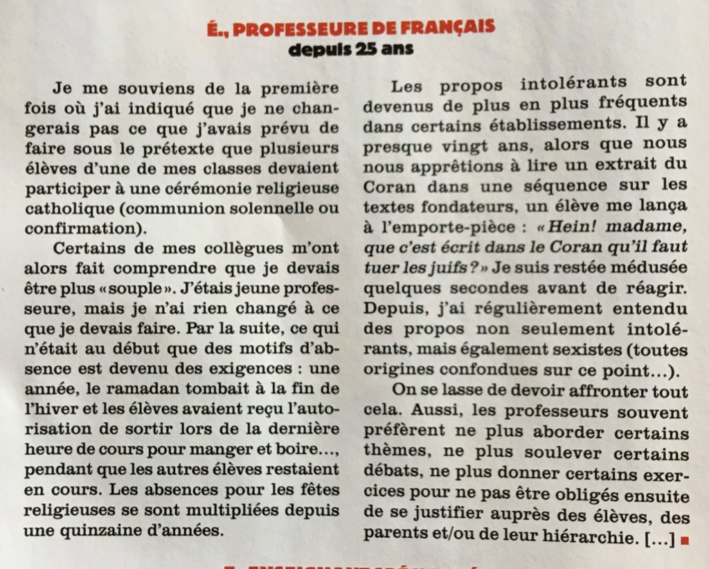clbr71's tweet photo. #éducation / Territoire perdus de la #culture ! Ne plus aborder certains thèmes pour ne pas avoir à se justifier...Terrible ! https://t.co/ufzBB8MBCm