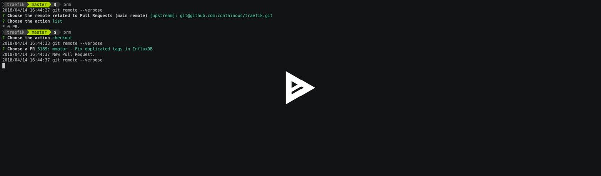 ludnadez's tweet image. What? PRM (Pull Request Manager for Maintainers) is now interactive! 🎊
#GitHub #OpenSource #pullrequest
github.com/ldez/prm