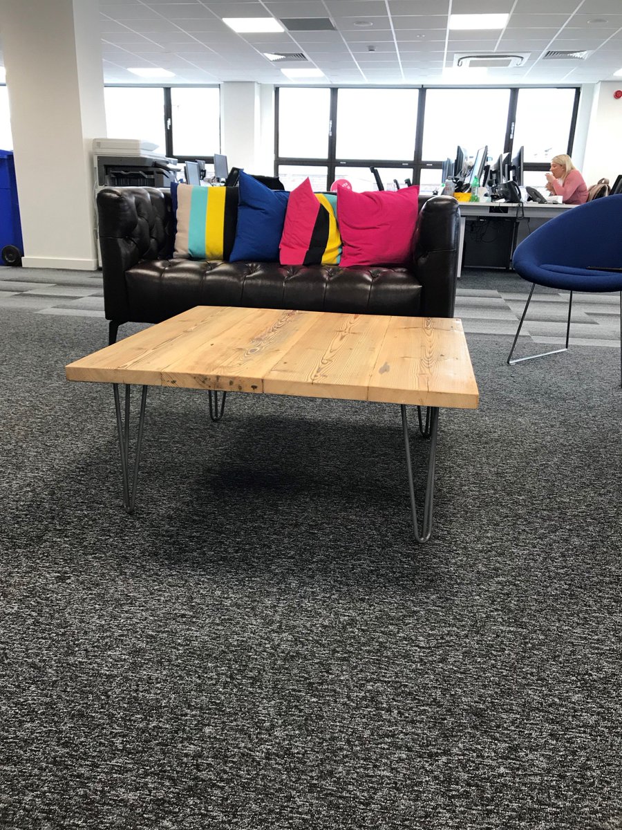 nik_dvm's tweet photo. Fabulous new coffee table for the new @CommCorp office made by own very own Stephen Wilson!  Matt Offer tests out the new piece 🤣 https://t.co/XTxA08LRgU