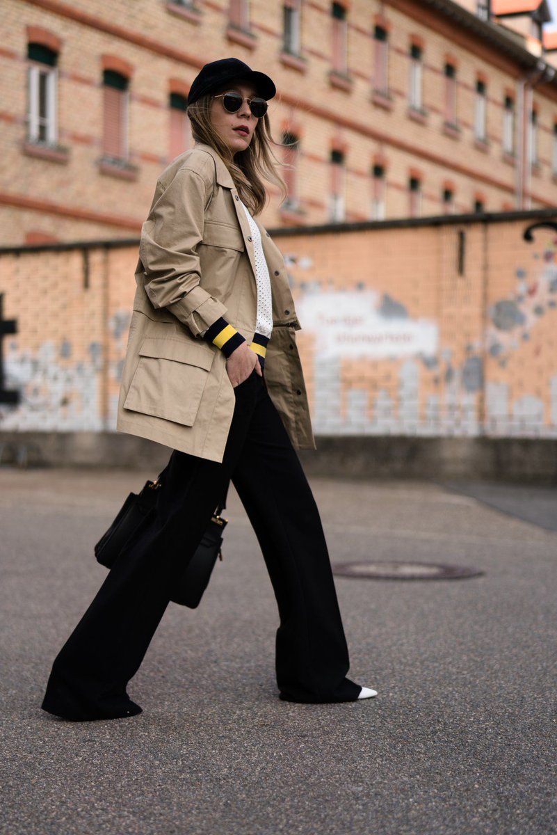 Sariiety's tweet photo. Beige Army Jacket, Contrast Sweater &amp; Velvet Cap https://t.co/zifkEaj2Ab https://t.co/40IuuvTAXg