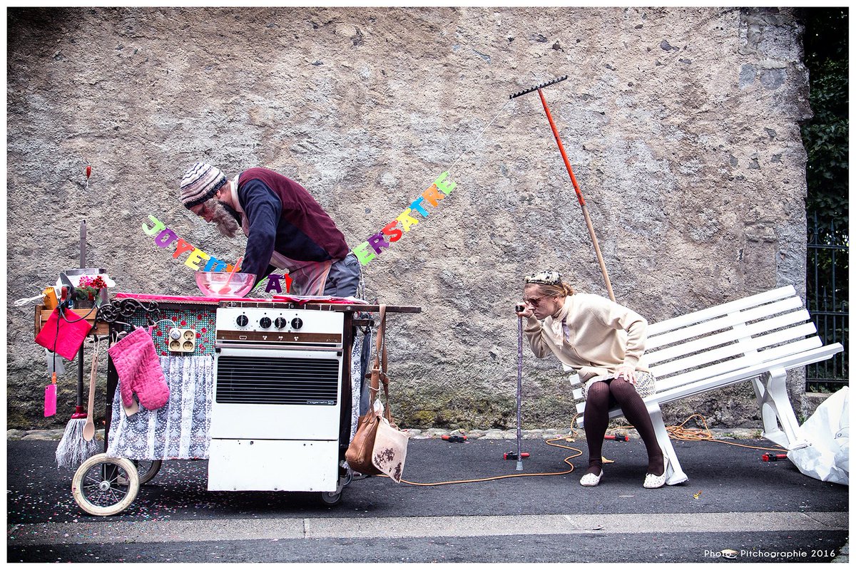 docadevizes's tweet photo. Mr Poiseau has invited the Street Festival to his wife's surprise 75th birthday! L'Arbre A Vache will be bringing their silent performance, filled with surprises, laughs, and pranks to both days this year's Street Festival #DOCA2018 https://t.co/NrxEPfHk5D
