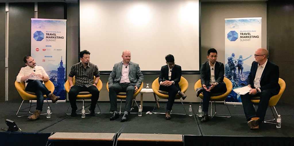 CtrlShiftGlobal's tweet image. Our CEO Dominic Powers on stage moderating the closing panel at #MumbrellaAsiaTravel in Singapore. The topic? Disruption in the Travel Industry! #UnlockTransparency