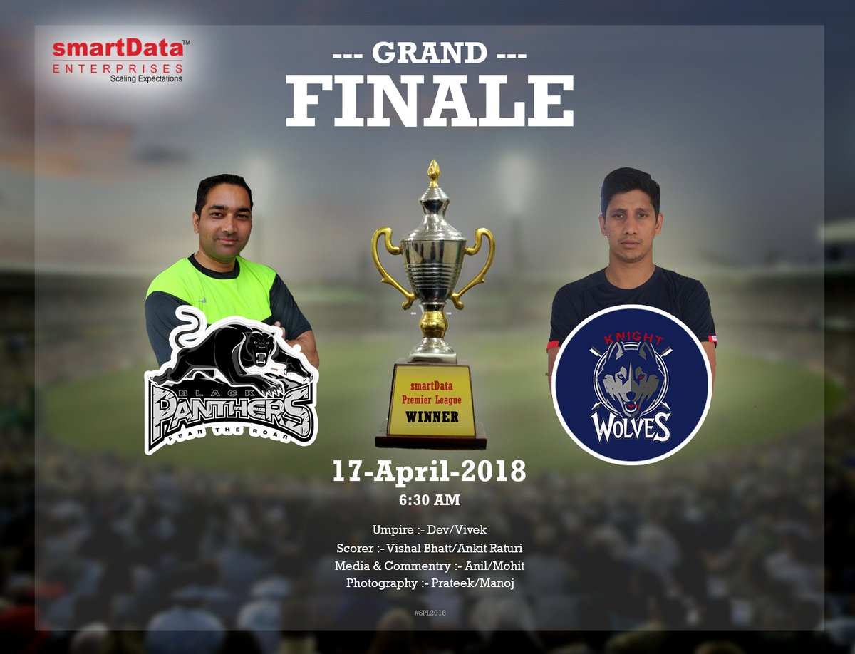 smartDataIncLtd's tweet photo. Each and every year it comes to entertain us. On this year #SPL4 season coming for the #CultureofCompanionship. The Grand Finale to take place tomorrow at @smartDataIncLtd Dehradun Ordnance Factory Stadium by 6:30 AM. #HappyMoments https://t.co/zi0k0pCisH