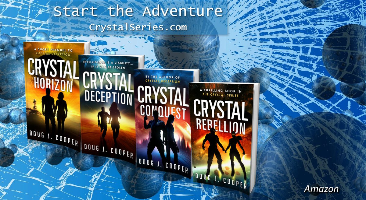 DougJCooper's tweet image. She’d risked her life for them and now they held her captive.
CRYSTAL DECEPTION – first book of a thrilling new sci-fi series.
amazon.com/Crystal-Decept…
crystalseries.com