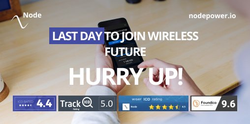 nodepower_com's tweet photo. 🔥LAST DAY before the end of Node ITO🔥
❗️Node ITO will end today, 1️⃣6️⃣th of April, at 2️⃣3️⃣:5️⃣9️⃣ UTC! This is your last chance to participate and purchase NODE Tokens!
➡️Purchase your NODE tokens here: https://t.co/cldEZlo5j2
#ICO #Token #TokenSale #Invest https://t.co/sWnCenPwUp