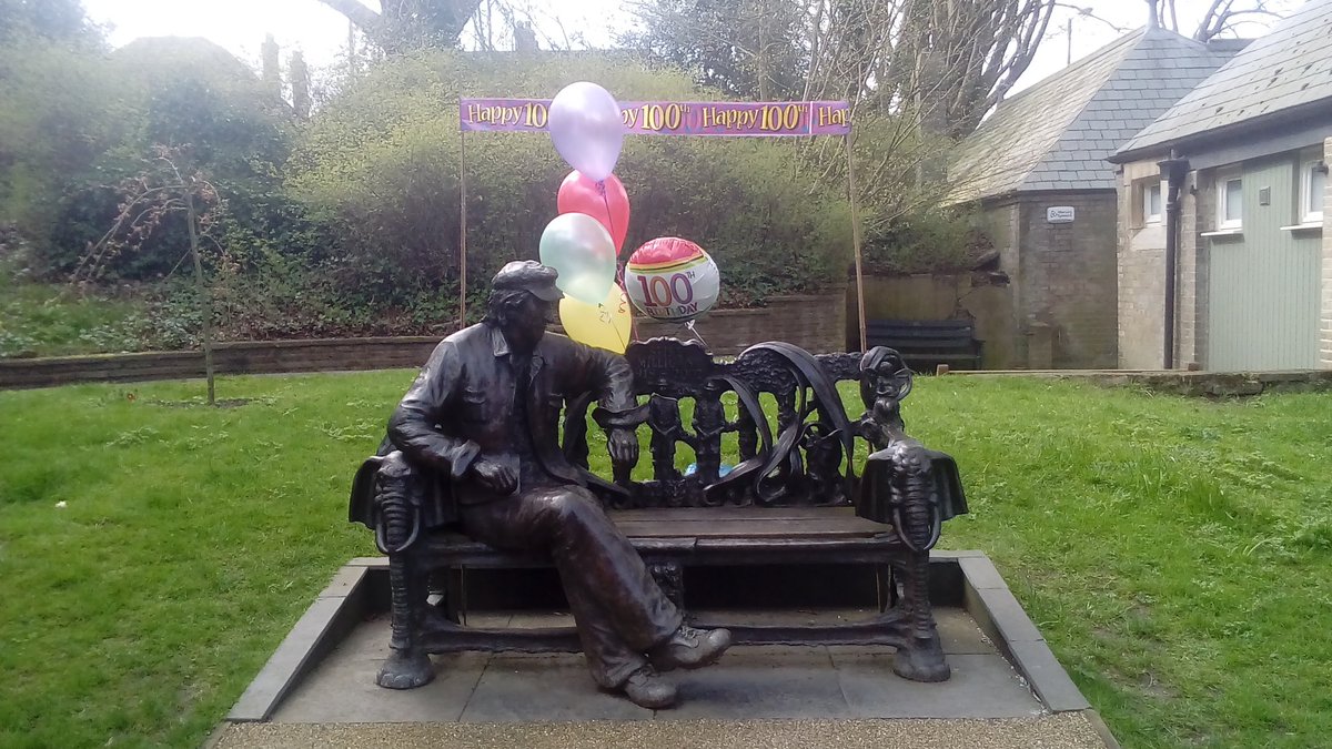 stephenshouse's tweet photo. #SpikeMilligan ready to celebrate 100 @stephenshouse https://t.co/U2J1kZ9ddP