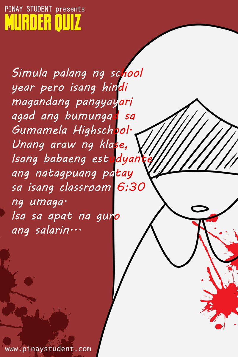 PinayStudent's tweet image. PinayStudent Monday Quiz: Solve the Murdez Case!
Sino kayang salarin mga classmate?

#tanong #bugtong #quote #pinaystudent #school #bes #komiks, #comics #komikon #hugot