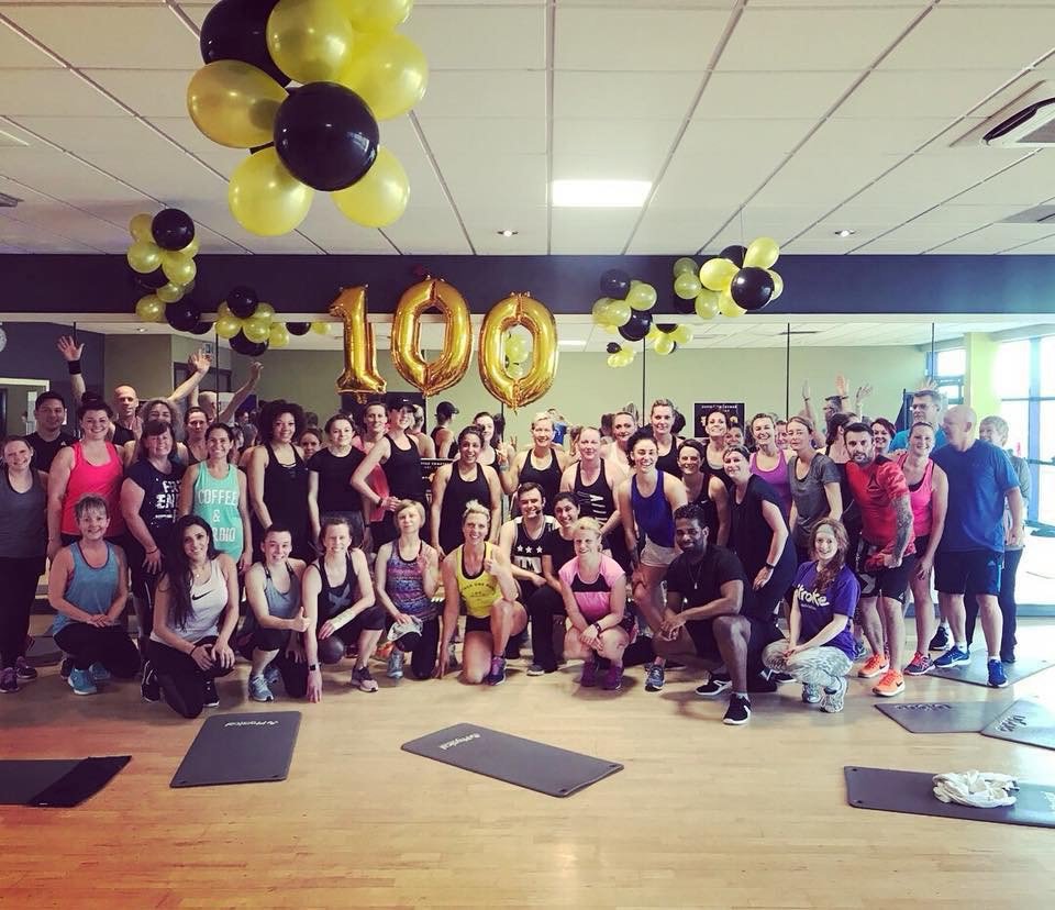 EMDForLife's tweet photo. Our COO Emma had a great time at BODYATTACK 100 @NuffieldHealth in Crawley! Massive shout out to @lesmillsUK, keep those releases coming! #fitfam #lesmills #BODYATTACK100 https://t.co/w4AZqfXh2J