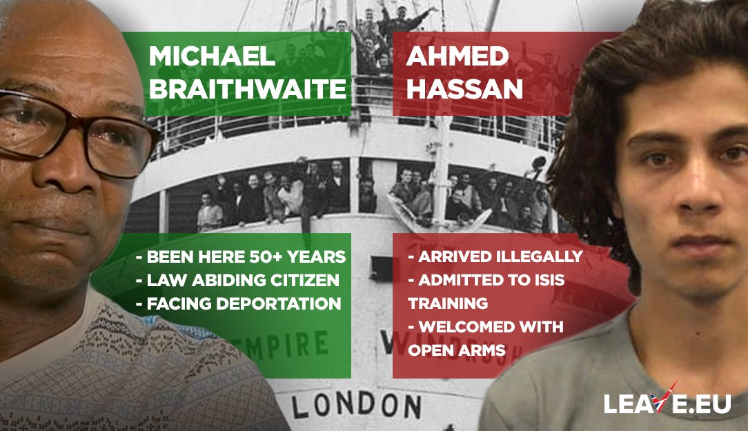 LeaveEUOfficial's tweet photo. Lifelong Commonwealth Brits face deportation whilst Amber Rudd oversees the return of jihadi terrorists to our shores. 

What a slap in the face during #CHOGM2018 by our Europhile Home Secretary, @AmberRuddHR! https://t.co/yBSRKqgM0k