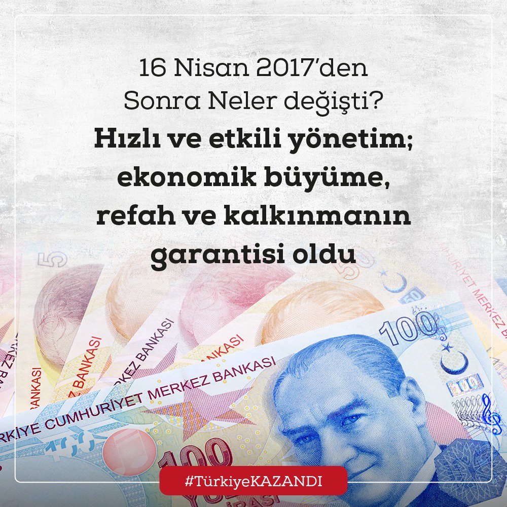 16 Nisan Anayasa Değişikliği ile demokrasi, sağduyu ve uzlaşı kazandı. #TürkiyeKazandı