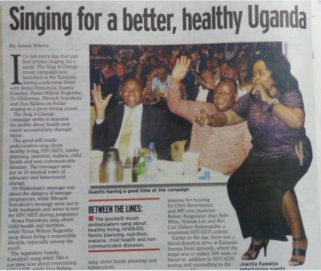 UNAIDS_UG's tweet photo. Singing for a better healthy Uganda. Together we can. @WilsonBugembe @joanitakawalya @ZizaBafanaUg @MesachSemakula @remanamakula and Dr Hilderman thank you all. https://t.co/bycVgOj4l0