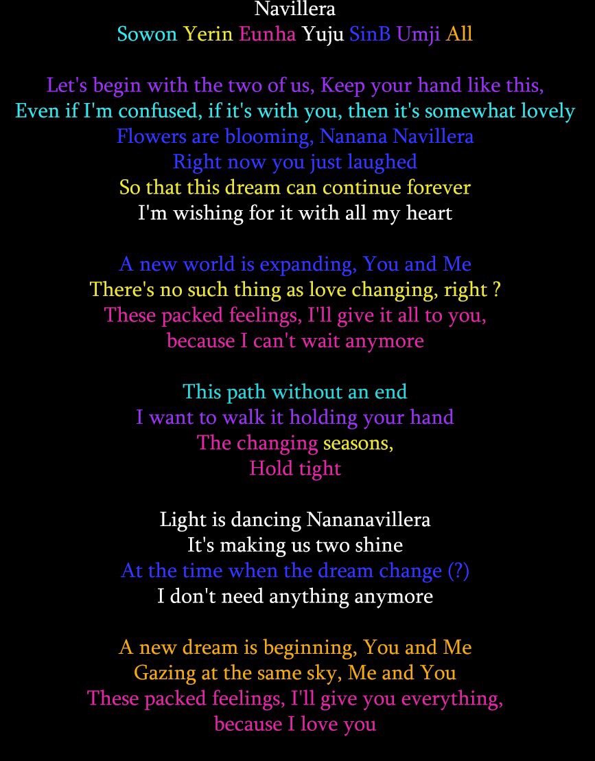 Navillera English Lyrics - Korean Idol