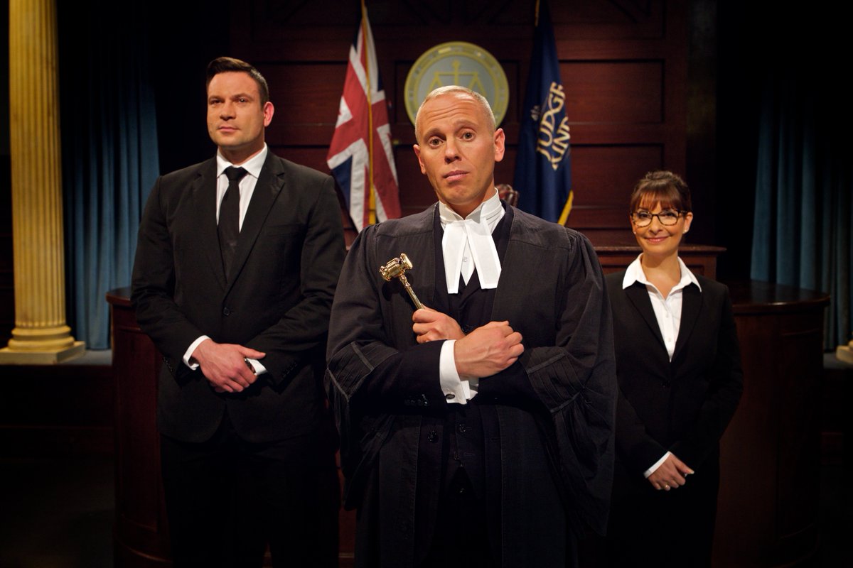 JudgeRinderTV's tweet photo. Our Judge, Michelle and Peter are looking forward to the 1000th case tomorrow ITV@2pm See you in court! #ITV #STV #Judgerinder #1000thcase https://t.co/jGL4Aox5uo