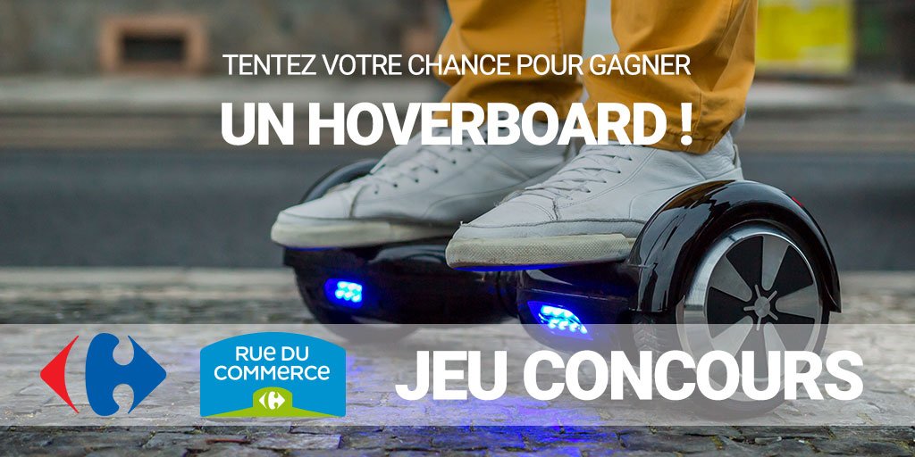 CarrefourFrance's tweet photo. Ça vous dit de bien commencer la semaine ? 😌 Nos amis de chez @rueducommerce nous permettent de vous offrir aujourd'hui un magnifique #hoverboard 👉https://t.co/YHYDK5zkvF Pour participer : RT+follow @CarrefourFrance, tirage au sort vendredi ! 🙌🤞 https://t.co/KaFTD5BJQN