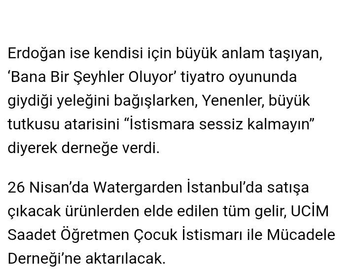 Eser Yenenler || Haber 

" Çocuk istismarına karşı komedyen desteği " 
<a href="/eseryenenler/">Eser YENENLER</a>