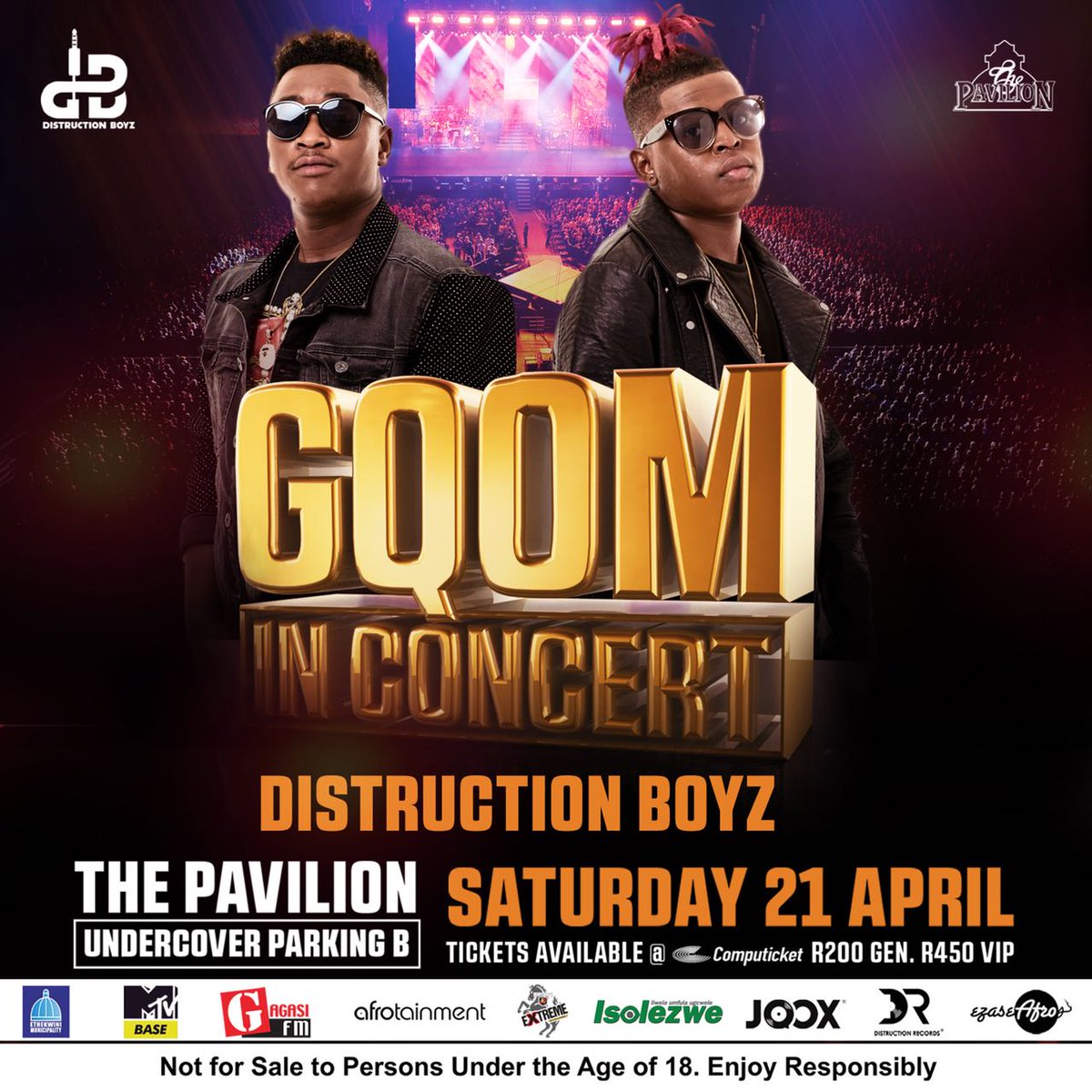 AfroTainmentSA's tweet photo. Catch @DJTira x @DistructionB x @busiswaah x @djboonu Live on Stage at #GqomInConcert Pavilion Durban on 21 April !!! Limited tickets @Computicket R200 general, R450 VIP, Get them NOW before they Sell OUT !!! #GqomIsTheFuture #RespectGqom #GqomLiyaphilisa #ItWasAllADream https://t.co/xKL8YCcRsU