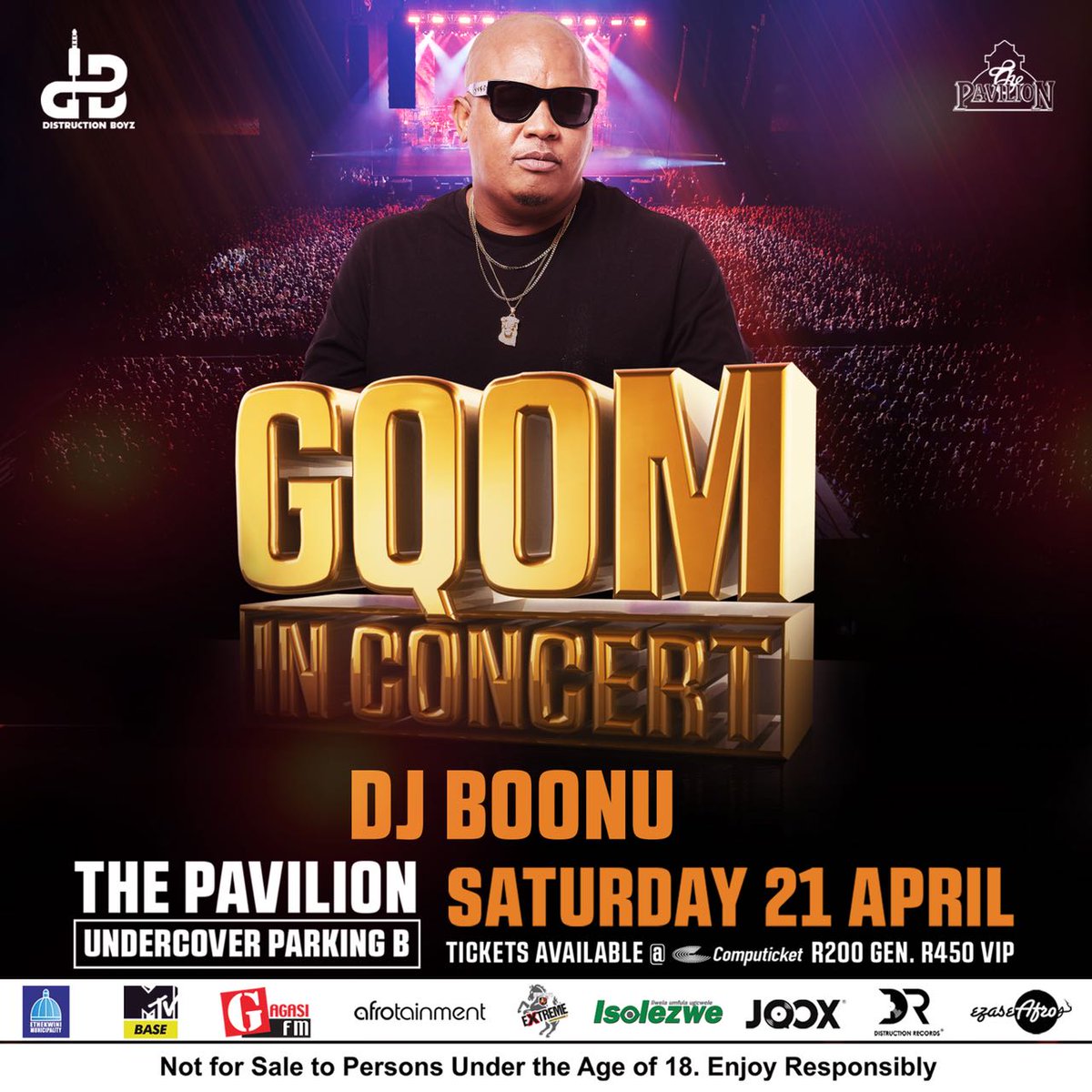 AfroTainmentSA's tweet photo. Catch @DJTira x @DistructionB x @busiswaah x @djboonu Live on Stage at #GqomInConcert Pavilion Durban on 21 April !!! Limited tickets @Computicket R200 general, R450 VIP, Get them NOW before they Sell OUT !!! #GqomIsTheFuture #RespectGqom #GqomLiyaphilisa #ItWasAllADream https://t.co/xKL8YCcRsU