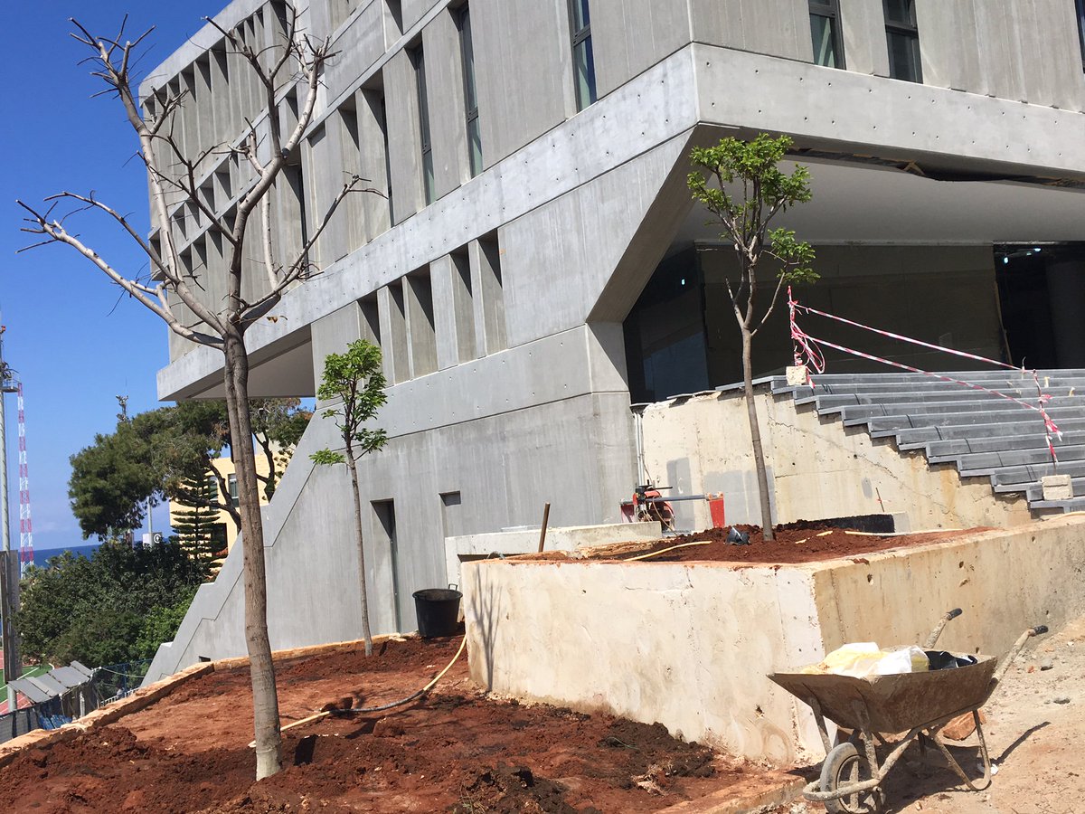 Energy_AUB's tweet photo. New plants for a new building, Munib &amp; Angela Masri Institute of Energy and Natural Resources @Energy_AUB @MSFEA_AUB @AUB_Lebanon https://t.co/mLU4A0Co03