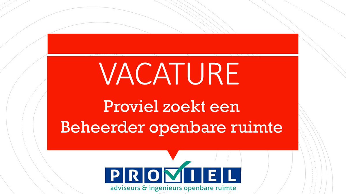 Door groei van onze klantenkring en het toenemende aantal opdrachten zoeken wij een beheerder openbare ruimte. Zie voor alle informatie: tinyurl.com/y82zh3ns
