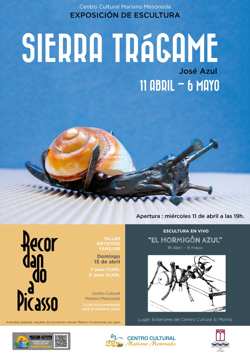 culturautebo's tweet photo. Comienza la escultura en vivo de Jose Azul "El Hormigón Azul" desde el 16 de abril al 6 de mayo en el exterior del CC El Molino, podremos verle trabajar y charlar con el. No os lo perdais!!!! #esculturaenvivo #JoseAzul @cmesonada @AytoUtebo @socialutebo @E_JovenUtebo @YoUtebo https://t.co/636TLDpV1g