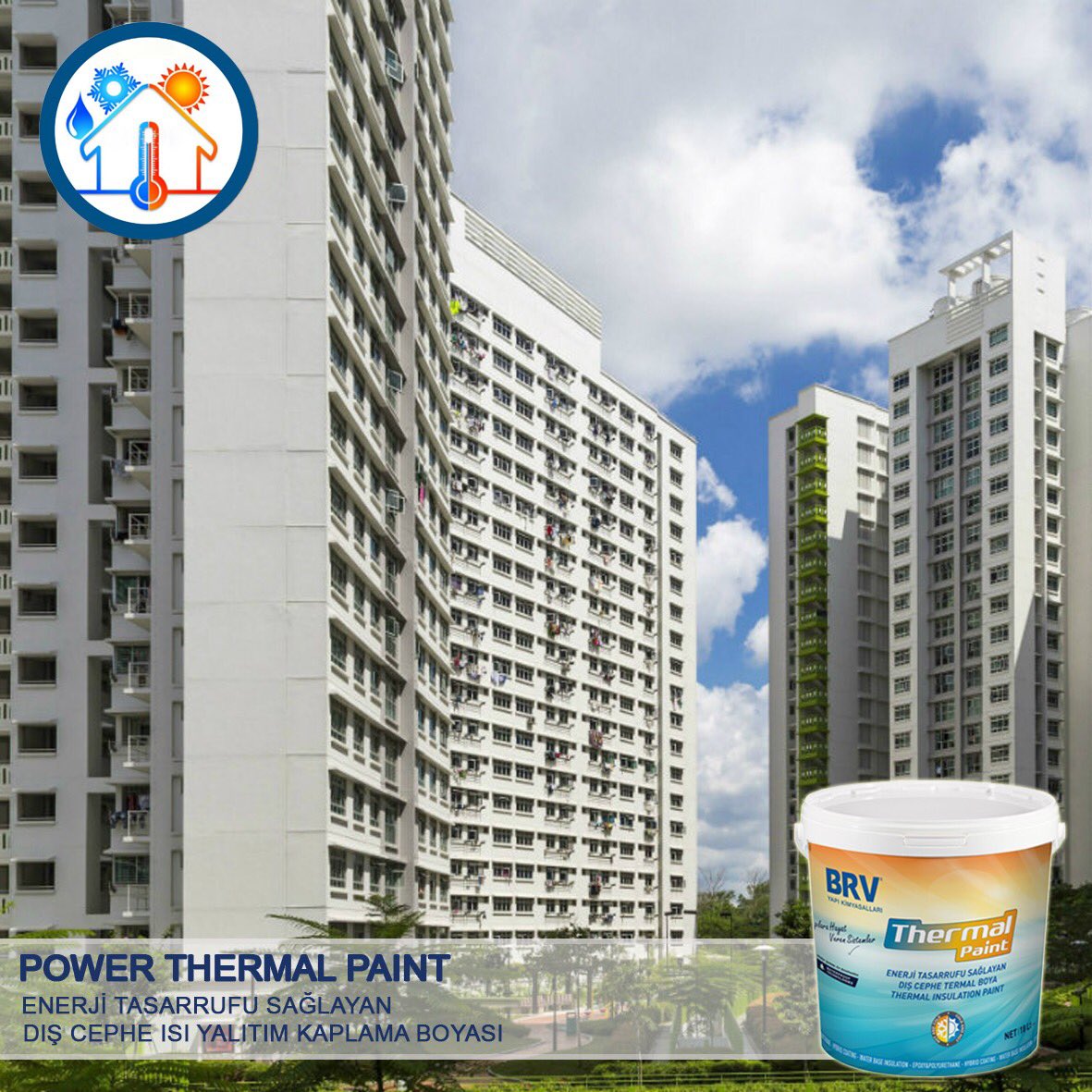 ISI YALITIMI YAPTIRMADAN YAZA GİRMEYİN!
POWER THERMAL PAINT ISI YALITIMI VE ENERJİ TASARRUFUNDA AKILLI ÇÖZÜM. 
brv.com.tr/termal-boya
Bilgi için: +90 (232) 376 76 26
#BRV #Pazartesi