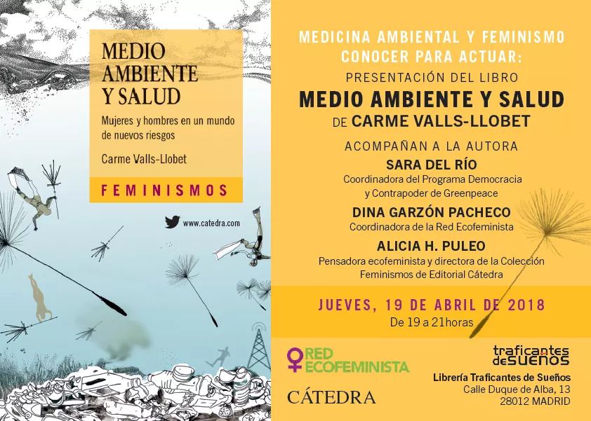 Os recomendamos acudir el próximo jueves presentación del libro de Carmen Valls, experta en #endometriosis, en <a href="/traficantes2010/">Traficantes de Sueños</a> con la <a href="/RedEcofeminista/">Red Ecofeminista</a> y <a href="/redequomujeres/">Red de Mujeres Verdes Equo🌻💚💜</a> ¡Nosotras allí estaremos!