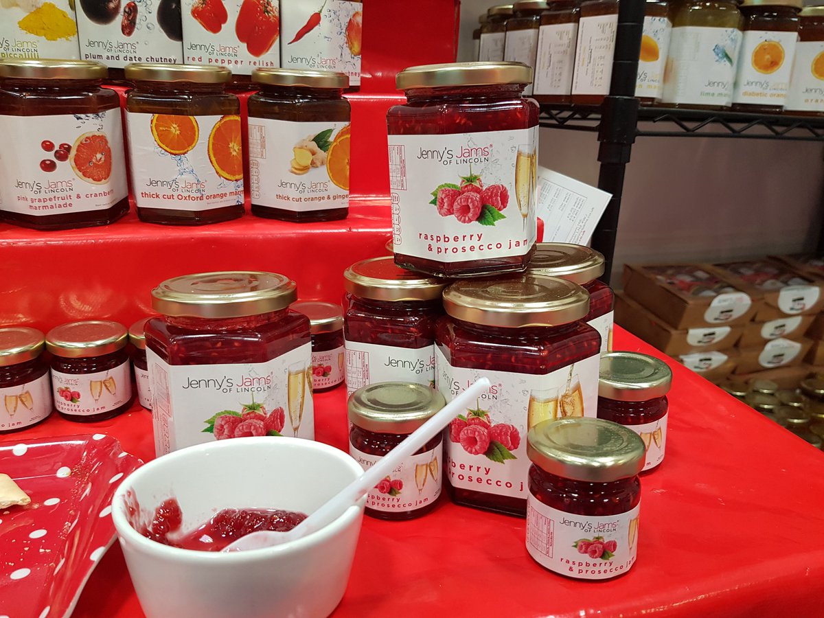 FarmShop_Deli's tweet photo. Launching at #FSD2018 @Jennysjams Raspberry &amp; Prosecco is perfect for the summer months. Try for yourself on stand G61. https://t.co/XbVGmvYLzT