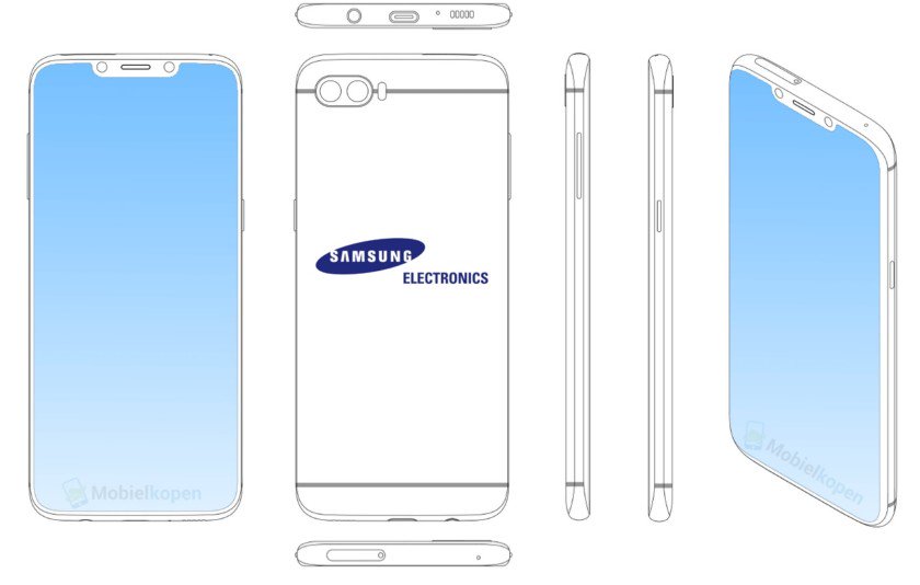 AndroidAuth's tweet image. #samsung design patent reveals a notch and we can already hear the screams goo.gl/ZAVoBK