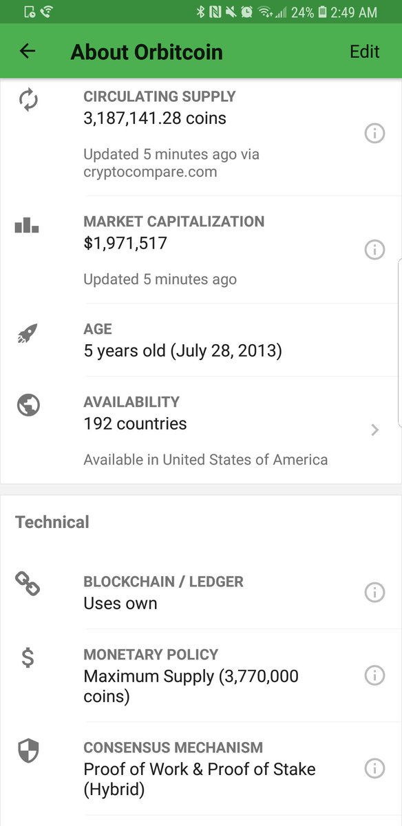 CheddurTeam's tweet photo. We added @Orbitcoin $ORB to the @CheddurApp! #Orbitcoin is a PoW/PoS coin with a limited supply that aims to fund space-related projects! Use the #Cheddur app to learn about the project, keep an eye on the price, review it, and accept #ORB donations! https://t.co/t9Xqfwgb1C