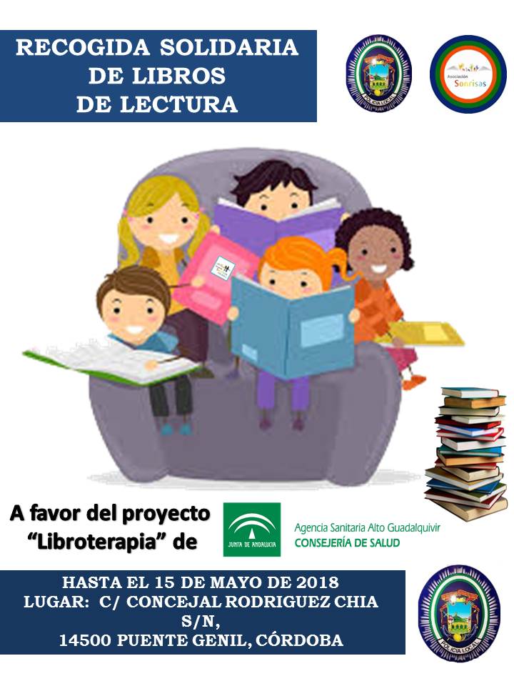 Asc_SONRISAS's tweet photo. Recuerda 😊
Hasta el #15Mayo recogida solidaria de libros de lectura 📙📘📗📚📑📕📖 en colaboración 👮👮👮👮 @PoliciaPteGenil a favor de los 👦👧👦👧 del #Hospital🏥 @Sonrisas_Azules @SonrisasVerdes_ @SonrisaNaranja 💙💚💛 #1niño1sonrisa https://t.co/WbHHbGAcWF