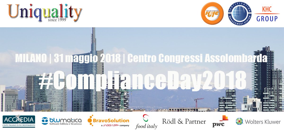 FoodItalyCert's tweet photo. 407 Aziende già iscritte al #ComplianceDay2018 ad un mese e mezzo dall'Evento: https://t.co/Lk8En3rzFK    Saranno presenti i prodotti certificati Food Italy ... Food &amp; Compliance un binomio imprescindibile ! https://t.co/cGTgpXfvak