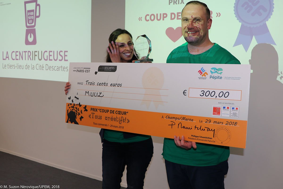 UPECactus's tweet photo. #Entrepreneuriat Félicitations à Laurent Goulenok, étudiant-entrepreneur @UPECactus, qui a remporté le prix Coup de coeur du public au concours #TousConnectés #Pepite3EF 👏🎓🏆 Découvrez son projet MUUZ 👉 https://t.co/fACTRZyO6E #Fierdenosetudiants https://t.co/M4aHKIPWuP