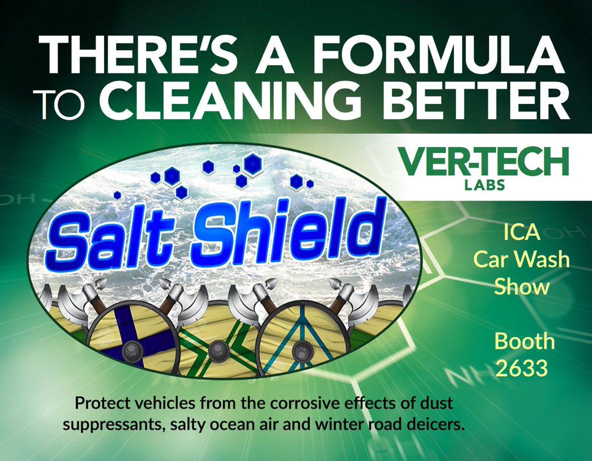 VTL_MN's tweet photo. #SaltShield is a great #extraservice - Find #VerTechLabs at the #carwashshow Booth 2633 - professional #carwash #chemical #experts ready to help you with your toughest cleaning issues! #GoCarWashShow https://t.co/NhA99Q1Iun