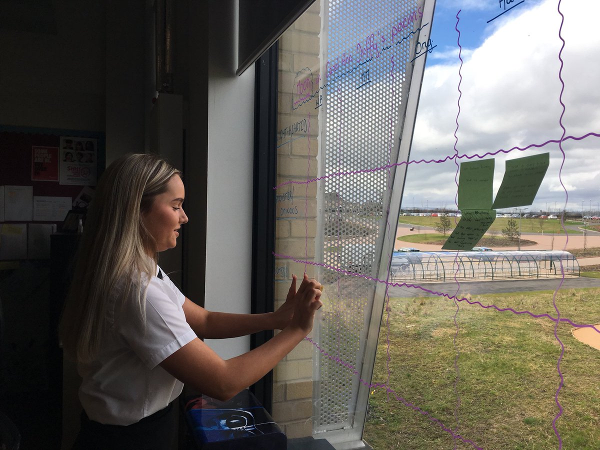 CVHS_English's tweet photo. Awesome set text revision from 4.1. We are not afraid of the 8-mark question. @ClydeValleyHS @CarolAnnDuffy23 #activelearning #trackingandmonitoring #revision #examprep #windowart https://t.co/jTaQuNeGNp