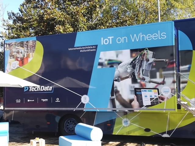 VodafoneIoT's tweet photo. .@VodafoneIoT partner @Tech_Data will be showcasing connected capabilities to customers and resellers by driving a connected truck throughout Europe this spring. See #IoTonWheels on the  16th and 17th in Madrid and on 19th and 20th in Barcelona. #IoT https://t.co/GOE0B0pyTc